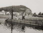 Chanteuges : Allier bateau environ 1930