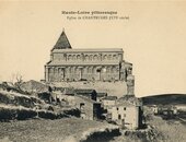 Chanteuges: église vue du sud environ 1920