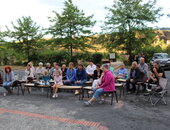 le public proche de "la cabane sur scène"