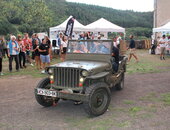 La jeep de Pascal qui véhicule Sandrine la Maire de Chanteuges